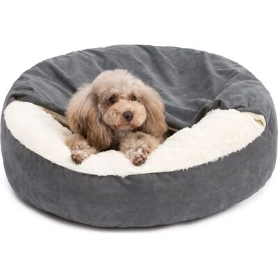 Vision Panier Pour Petits Chiens Jusqu'à 9 Kg - Panier Lavable Pour Chiots Burrow Avec Couverture Intégrée - Niche Pour Chien Avec Fond Antidérapant - Gris Anthracite, 60 Cm - Publicité Vision Panier Pour Petits Chiens Jusqu'à 9 Kg - Panier Lavable Pour Chiots Burrow Avec Couverture Intégrée - Niche Pour Chien Avec Fond Antidérapant - Gris Anthracite, 60 Cm - Publicité