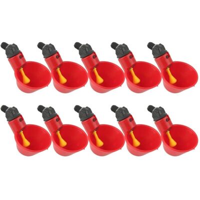 OEM Abreuvoir Poules, 10pcs Abreuvoir Poule À La Volaille Bols Distributeur De Boisson Rouge Troupeau Canard Oiseau Alimentation Eau Pour Pigeons - Publicité OEM Abreuvoir Poules, 10pcs Abreuvoir Poule À La Volaille Bols Distributeur De Boisson Rouge Troupeau Canard Oiseau Alimentation Eau Pour Pigeons - Publicité