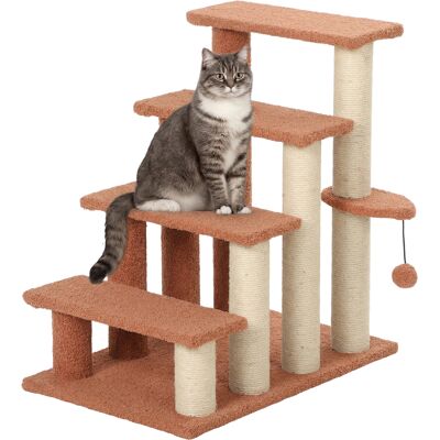 ARRIGONI Escalier Pour Animaux Arbre A Chat 4 Marches 60x40x64 Cm Marron - Publicité ARRIGONI Escalier Pour Animaux Arbre A Chat 4 Marches 60x40x64 Cm Marron - Publicité