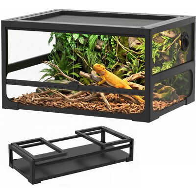 ARRIGONI Terrarium Pour Reptiles Pliable Avec Verre Trempe 60x45x32 Cm - Publicité ARRIGONI Terrarium Pour Reptiles Pliable Avec Verre Trempe 60x45x32 Cm - Publicité