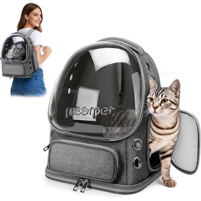 RYTTGOP 1 - Sac À Dos Chat - Transporteur Pliable - Fenêtre À Bulles Respirante - Pour Voyages Et Camping - Gris Roche - 34x27x42cm - Publicité RYTTGOP 1 - Sac À Dos Chat - Transporteur Pliable - Fenêtre À Bulles Respirante - Pour Voyages Et Camping - Gris Roche - 34x27x42cm - Publicité