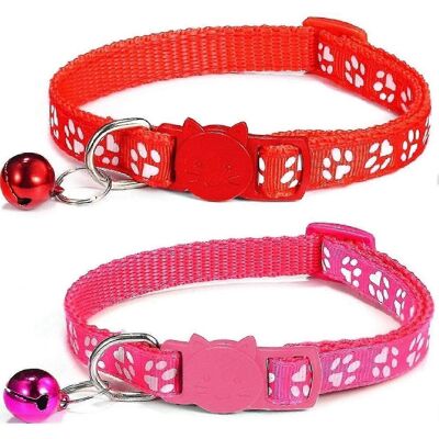 YUDO Colliers Pour Chat Avec Clochette, Réglables-red Pink - Publicité YUDO Colliers Pour Chat Avec Clochette, Réglables-red Pink - Publicité