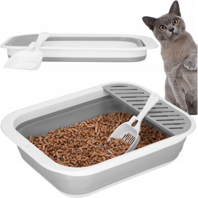 OEM Grand Bac À Litière Pour Chats, Format 40 X 33 Cm, Pliable Et Ouvert, Pour Litière Xl + Pelle. Publicité OEM Grand Bac À Litière Pour Chats, Format 40 X 33 Cm, Pliable Et Ouvert, Pour Litière Xl + Pelle. Publicité