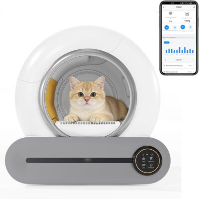 ACKERMAN Bac À Litière Autonettoyant 65l Pour Plusieurs Chats, Capteur Infrarouge, Contrôle App, Anti-odeurs, Verrouillage Sécurité Enfant - Publicité ACKERMAN Bac À Litière Autonettoyant 65l Pour Plusieurs Chats, Capteur Infrarouge, Contrôle App, Anti-odeurs, Verrouillage Sécurité Enfant - Publicité