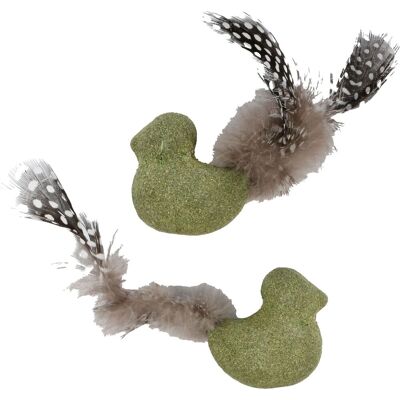 Eden Jouet Oiseau Katti En Cataire Avec Plumes Pour Chat - Publicité Eden Jouet Oiseau Katti En Cataire Avec Plumes Pour Chat - Publicité