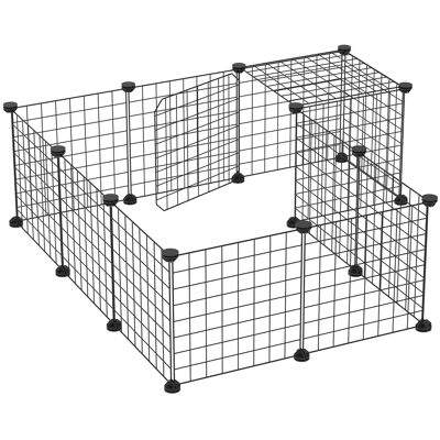 HEAT Enclos Pour Petits Animaux, Parc À Chiots, Clôture Modulaire À Monter Soi-même, 105 X 105 X 70 Cm, Noir - Publicité HEAT Enclos Pour Petits Animaux, Parc À Chiots, Clôture Modulaire À Monter Soi-même, 105 X 105 X 70 Cm, Noir - Publicité