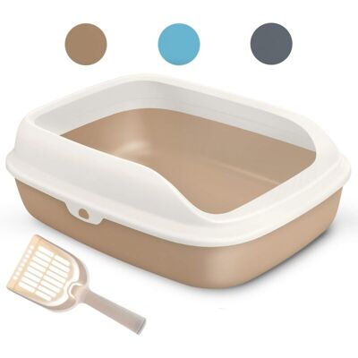 MOXIE Aougo – Litière En Plastique Pour Chat – Forme Rectangulaire Avec Coins Ovales – 3 Tailles S/m/l – Couleurs Bleu, Marron, Gris - Publicité MOXIE Aougo – Litière En Plastique Pour Chat – Forme Rectangulaire Avec Coins Ovales – 3 Tailles S/m/l – Couleurs Bleu, Marron, Gris - Publicité