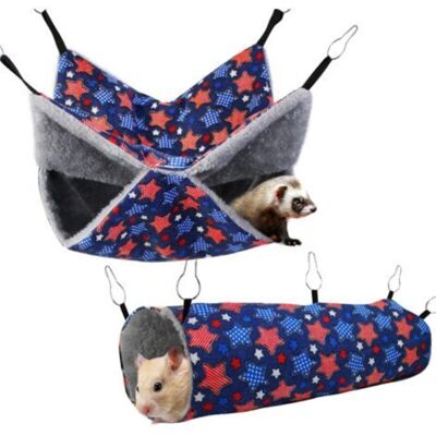 URSUS Hamac Pour Furet, Rat, Cochon D'Inde, Jouets Doux Pour Hamster, Tunnels Et Tubes Suspendus, Cachette, Jeu Et Sommeil, Lot De 2, Étoile Bleue - Publicité URSUS Hamac Pour Furet, Rat, Cochon D'Inde, Jouets Doux Pour Hamster, Tunnels Et Tubes Suspendus, Cachette, Jeu Et Sommeil, Lot De 2, Étoile Bleue - Publicité