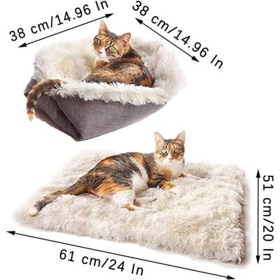 Melissa Coussin Pour Chat Chien, Couverture Pliable Pour Animaux De Compagnie, Couverture Pour Animaux De Compagnie 2 En 1, Lavable, Pour Chatons, Chiots Et Petits Animaux (blanc) - Publicité Melissa Coussin Pour Chat Chien, Couverture Pliable Pour Animaux De Compagnie, Couverture Pour Animaux De Compagnie 2 En 1, Lavable, Pour Chatons, Chiots Et Petits Animaux (blanc) - Publicité