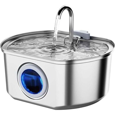 OEM Fontaine À Eau Pour Chat En Acier Inoxydable : Capacité De 3,2 Litres, Fontaine À Eau Automatique Pour Chat, Design Avec Bol D'Intérieur Et Fenêtre D'Affichage Du Niveau D'Eau. Publicité OEM Fontaine À Eau Pour Chat En Acier Inoxydable : Capacité De 3,2 Litres, Fontaine À Eau Automatique Pour Chat, Design Avec Bol D'Intérieur Et Fenêtre D'Affichage Du Niveau D'Eau. Publicité