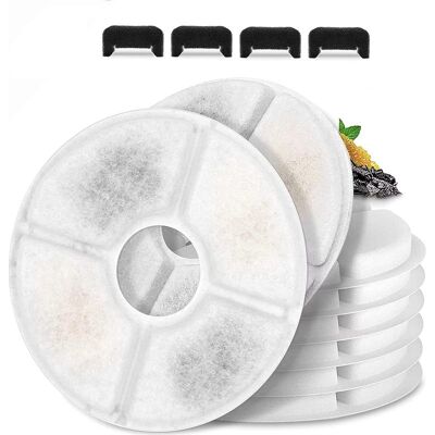 Vision Filtre De Rechange Pour Fontaine À Eau Pour Chat, Lot De 6, Filtres À Charbon Ronds Pour Fontaine Automatique Pour Animaux De Compagnie De 2,4 L (81 Oz/2,4 L) Avec Dessus En Acier Inoxydable - Publicité Vision Filtre De Rechange Pour Fontaine À Eau Pour Chat, Lot De 6, Filtres À Charbon Ronds Pour Fontaine Automatique Pour Animaux De Compagnie De 2,4 L (81 Oz/2,4 L) Avec Dessus En Acier Inoxydable - Publicité