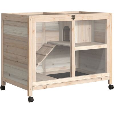 ARRIGONI Cage À Lapin Clapier Sur Roulettes Petit Enclos Animaux En Bois Massif 2 Étages Toit Ouvrant Plates-formes 91,5 X 53,3 X 73 Cm Bois Naturel - Publicité ARRIGONI Cage À Lapin Clapier Sur Roulettes Petit Enclos Animaux En Bois Massif 2 Étages Toit Ouvrant Plates-formes 91,5 X 53,3 X 73 Cm Bois Naturel - Publicité