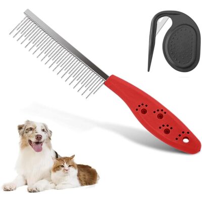 GRASSLIN 1 Peigne Chien, Acier Inoxydable, Poignée Ergonomique, Brosse Chat, Toilettage Poils Longs - Publicité GRASSLIN 1 Peigne Chien, Acier Inoxydable, Poignée Ergonomique, Brosse Chat, Toilettage Poils Longs - Publicité