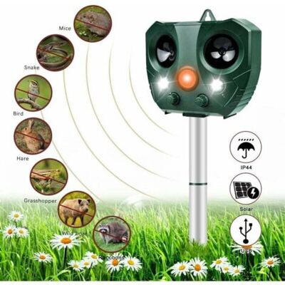 SANS MARQUE Répulsif À Ultrasons Pour Chat – Solaire Étanche Avec 5 Fréquences Réglables – Alarme Et Lumières Led Pour Éloigner Rongeurs Et Oiseaux - Publicité SANS MARQUE Répulsif À Ultrasons Pour Chat – Solaire Étanche Avec 5 Fréquences Réglables – Alarme Et Lumières Led Pour Éloigner Rongeurs Et Oiseaux - Publicité