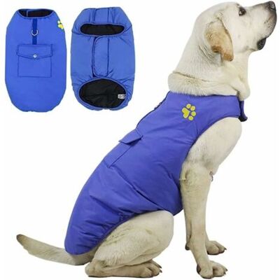 ABYSSE Manteau Pour Chien D'Hiver Imperméable,manteau D'Hiver Pour Chien, En Laine Doublé, Très Chaude Pour Animaux De Compagnie Pour Chiens Moyens Et Grands,manteau Chien Hiver(bleu,taille Xl) - Publicité ABYSSE Manteau Pour Chien D'Hiver Imperméable,manteau D'Hiver Pour Chien, En Laine Doublé, Très Chaude Pour Animaux De Compagnie Pour Chiens Moyens Et Grands,manteau Chien Hiver(bleu,taille Xl) - Publicité