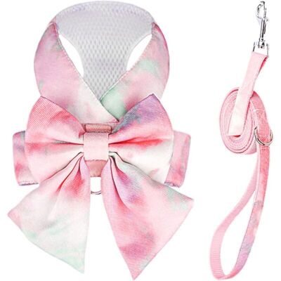 Scotch Harnais Et Laisse Chien Chat Arc-en-ciel Dégrader Sans Traction Doux Nœud Papillon Xs Rose - Publicité Scotch Harnais Et Laisse Chien Chat Arc-en-ciel Dégrader Sans Traction Doux Nœud Papillon Xs Rose - Publicité
