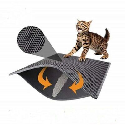 ENLENK Tapis De Litière Pour Chat, Pliable Double Couche Nid D'Abeille Étanche Chat Mangeoire Tapis De Protection De Sol Et Tapis Facile À Nettoyer (40 50cm) - Publicité ENLENK Tapis De Litière Pour Chat, Pliable Double Couche Nid D'Abeille Étanche Chat Mangeoire Tapis De Protection De Sol Et Tapis Facile À Nettoyer (40 50cm) - Publicité