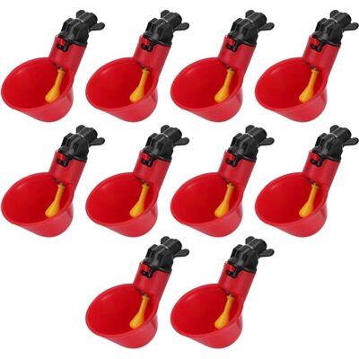 MOXIE Abreuvoir De Poulet, 10 Pcs Automatique Pour Volaille Distributeurs D'Eau Automatique Avec Tasses D'Arrosage Pour Poulailler Poulet Canard Volaille Abreuvoir Mangeoire - Publicité MOXIE Abreuvoir De Poulet, 10 Pcs Automatique Pour Volaille Distributeurs D'Eau Automatique Avec Tasses D'Arrosage Pour Poulailler Poulet Canard Volaille Abreuvoir Mangeoire - Publicité
