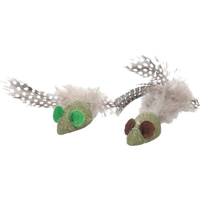 Eden Jouet Souris Katti En Cataire Avec Plumes Pour Chat - Publicité Eden Jouet Souris Katti En Cataire Avec Plumes Pour Chat - Publicité