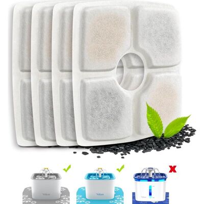 Vision Lot De 4 Filtres De Rechange Pour Fontaine Automatique Pour Animaux De Compagnie De 2,5 L Et Distributeur D'Eau Pour Chats Et Chiens - Publicité Vision Lot De 4 Filtres De Rechange Pour Fontaine Automatique Pour Animaux De Compagnie De 2,5 L Et Distributeur D'Eau Pour Chats Et Chiens - Publicité