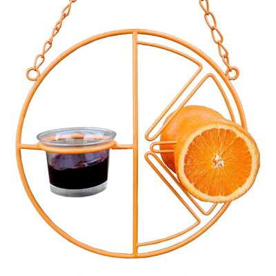 ALVIOR Oriole Feeder - Metal Hanging Bird Feeder With Detachable Glass Cups - For Orange Halves Jelly Nectar Mealworms - Outdoor Garden Use - 1 Piece - Publicité ALVIOR Oriole Feeder - Metal Hanging Bird Feeder With Detachable Glass Cups - For Orange Halves Jelly Nectar Mealworms - Outdoor Garden Use - 1 Piece - Publicité