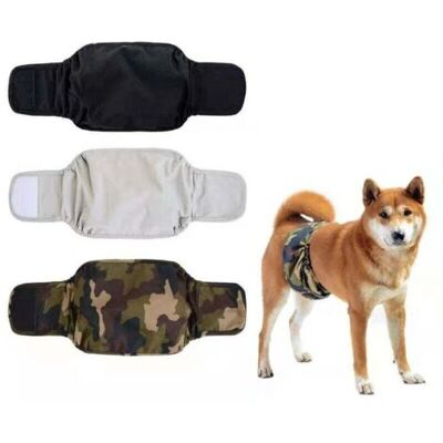 ABYSSE Couche Chien Male Lavable (lot De 3) - Bandes Réutilisables Pour Chiens (l,convient Aux Chiens Mâles Avec Un Tour De Taille De 50 À 62) - Publicité ABYSSE Couche Chien Male Lavable (lot De 3) - Bandes Réutilisables Pour Chiens (l,convient Aux Chiens Mâles Avec Un Tour De Taille De 50 À 62) - Publicité