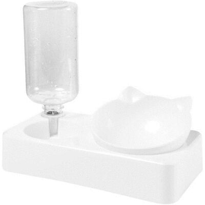 Generic Gamelle Chat, Inclinable À 15° Bol Pour Chat Anti-vomissements Bols, Pour Animaux De Compagnie 2-en-1 À Stockage D'Eau Automatique - Publicité Generic Gamelle Chat, Inclinable À 15° Bol Pour Chat Anti-vomissements Bols, Pour Animaux De Compagnie 2-en-1 À Stockage D'Eau Automatique - Publicité