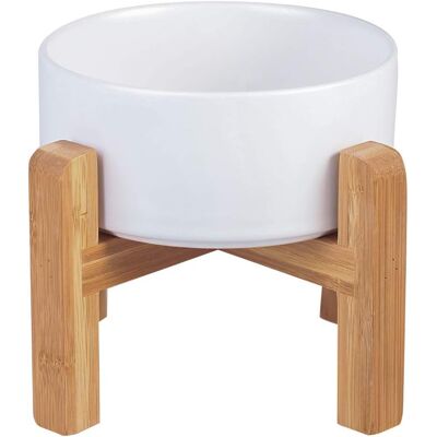 GRASSLIN 1 Gamelle Céramique, Support Bambou, Amovible, Pliable, Chien Chat - Publicité GRASSLIN 1 Gamelle Céramique, Support Bambou, Amovible, Pliable, Chien Chat - Publicité