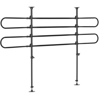 HEAT Barrière Universelle Pour Chiens, Barrière De Sécurité Extensible Pour Animaux De Compagnie, Acier Noir - Publicité HEAT Barrière Universelle Pour Chiens, Barrière De Sécurité Extensible Pour Animaux De Compagnie, Acier Noir - Publicité
