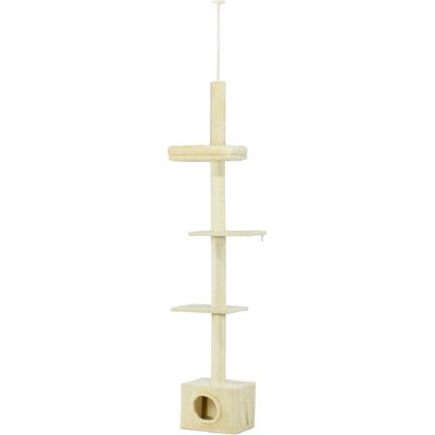HEAT Arbre À Chat Avec Griffoir Réglable En Hauteur, Dimensions 440 X 31 X 240–270 Cm (l X L X H), 4 Niveaux D'Activité Avec Niche. Publicité HEAT Arbre À Chat Avec Griffoir Réglable En Hauteur, Dimensions 440 X 31 X 240–270 Cm (l X L X H), 4 Niveaux D'Activité Avec Niche. Publicité