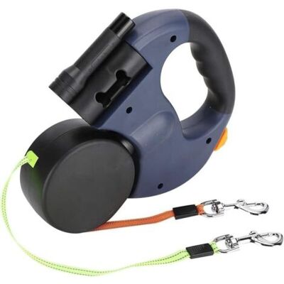 ABYSSE Laisse Double Pour Chien Rétractable Avec Deux Longs Cordons De 3 Mètres, Laisse Pour Chien Double À 360 ° Sans Enchevêtrement Pour Promener Deux Chiens Jusqu'à 50 Lbgris - Publicité ABYSSE Laisse Double Pour Chien Rétractable Avec Deux Longs Cordons De 3 Mètres, Laisse Pour Chien Double À 360 ° Sans Enchevêtrement Pour Promener Deux Chiens Jusqu'à 50 Lbgris - Publicité