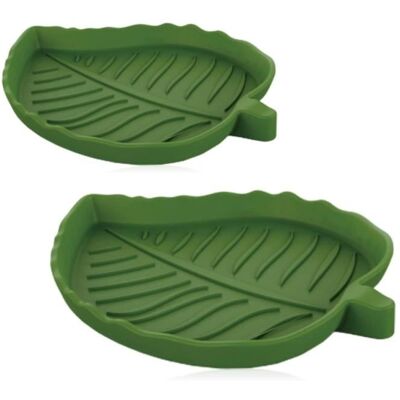 BARBAYDOS 2 Pièces - Nourriture Pour Reptiles Abreuvoir Tortue Plat De Reptile,gamelle D'Eau Pour Tortue En Forme Feuille Pour Petits Animaux - Publicité BARBAYDOS 2 Pièces - Nourriture Pour Reptiles Abreuvoir Tortue Plat De Reptile,gamelle D'Eau Pour Tortue En Forme Feuille Pour Petits Animaux - Publicité