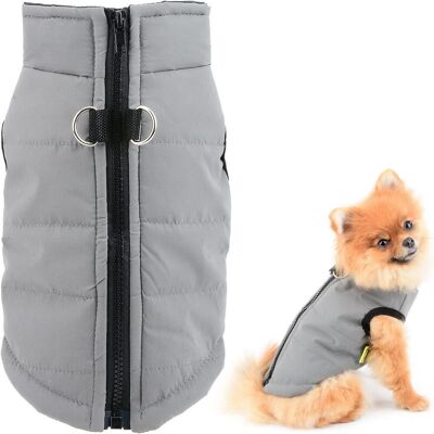 GRASSLIN 1 Gilet Hiver Chien Chat, Nylon Imperméable, Doublure Polaire, Fermeture Éclair, Pour Petite Race - Publicité GRASSLIN 1 Gilet Hiver Chien Chat, Nylon Imperméable, Doublure Polaire, Fermeture Éclair, Pour Petite Race - Publicité