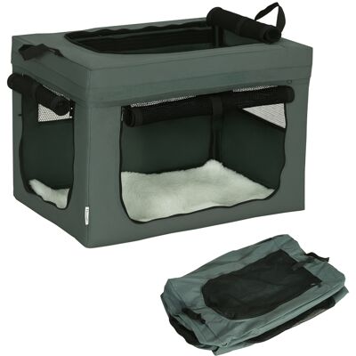 MIDUODUO Mini Transporteur Chien Chats Coussin Sac Transport Portes Filet 60x42x42 Cm Gris - Publicité MIDUODUO Mini Transporteur Chien Chats Coussin Sac Transport Portes Filet 60x42x42 Cm Gris - Publicité