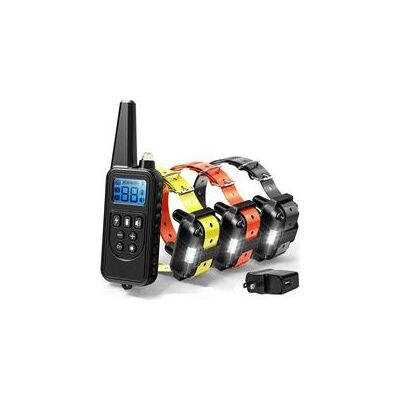 ENLENK 800 Mètre Collier De Dressage Pour Chien, Collier Imperméable À L'Eau De Chien D'Entraînement À Distance Avec 99 Niveaux De Chocs Et Vibrations Et La Lumière De Led, Rechargeable (3 Récepteur) - Publicité ENLENK 800 Mètre Collier De Dressage Pour Chien, Collier Imperméable À L'Eau De Chien D'Entraînement À Distance Avec 99 Niveaux De Chocs Et Vibrations Et La Lumière De Led, Rechargeable (3 Récepteur) - Publicité