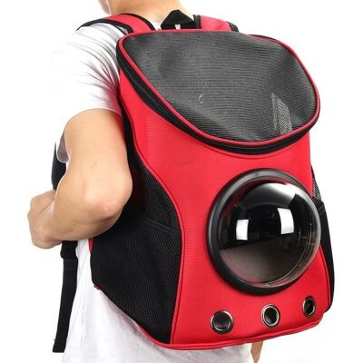 Cellfast Tempsa Sac À Dos Transport Astronaute Capsule Cage Pour Chien Chat Animaux Rouge - Publicité Cellfast Tempsa Sac À Dos Transport Astronaute Capsule Cage Pour Chien Chat Animaux Rouge - Publicité