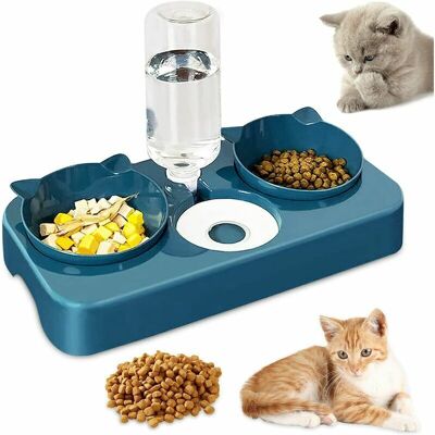 BRINSEA Double Gamelle Chat Et Chien Surélevée, 3 En 1 Distributeurs Automatique D'Eau Et Nourriture Pour Animaux De Compagnie, Incliné À 15°double Bol De Nourriture - Publicité BRINSEA Double Gamelle Chat Et Chien Surélevée, 3 En 1 Distributeurs Automatique D'Eau Et Nourriture Pour Animaux De Compagnie, Incliné À 15°double Bol De Nourriture - Publicité