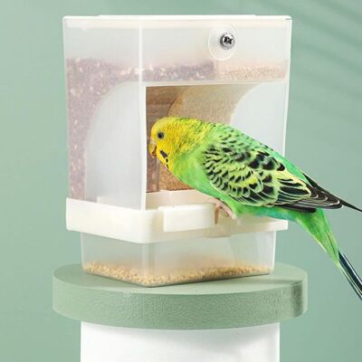 MOXIE Mangeoire Oiseaux Automatique, Mangeoire Pour Animaux Compagnie, Accessoire Cage Mangeoire Automatique Perroquet Transparent Grande Capacité Pour Perruche, Canari ,calopsitte, Pinson, Perruche - Publicité MOXIE Mangeoire Oiseaux Automatique, Mangeoire Pour Animaux Compagnie, Accessoire Cage Mangeoire Automatique Perroquet Transparent Grande Capacité Pour Perruche, Canari ,calopsitte, Pinson, Perruche - Publicité