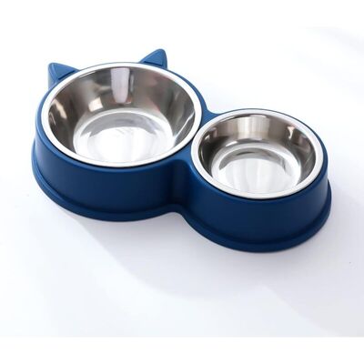 MOXIE Gamelle Pour Chat, Gamelles Doubles, Gamelle Chat En Acier Inoxydable Ensemble, Mangeoirs Et Abreuvoirs Pour Chat Chiots Hamsters Lapins Petits Animaux(bleu - Publicité MOXIE Gamelle Pour Chat, Gamelles Doubles, Gamelle Chat En Acier Inoxydable Ensemble, Mangeoirs Et Abreuvoirs Pour Chat Chiots Hamsters Lapins Petits Animaux(bleu - Publicité