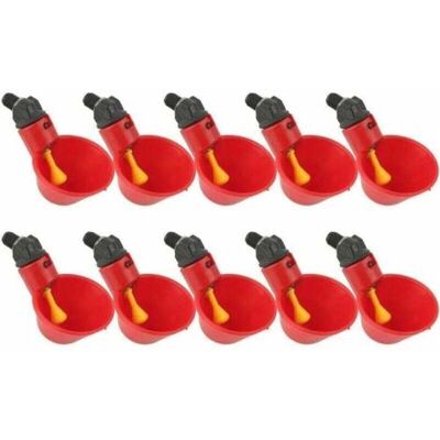 OEM Abreuvoir Poules, 10pcs Abreuvoir Poule À La Volaille Bols Distributeur De Boisson Rouge Troupeau Canard Oiseau Alimentation Eau Pour Pigeons - Publicité OEM Abreuvoir Poules, 10pcs Abreuvoir Poule À La Volaille Bols Distributeur De Boisson Rouge Troupeau Canard Oiseau Alimentation Eau Pour Pigeons - Publicité