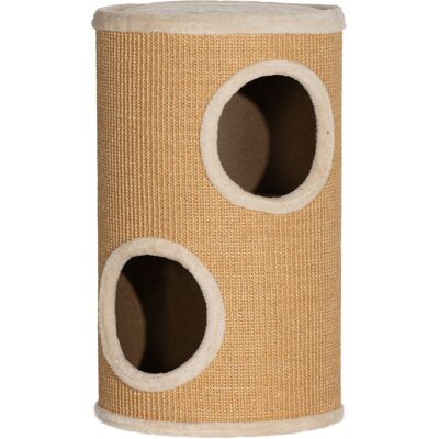 HEAT Arbre À Chat En Sisal Naturel, 2 Niveaux, Pour 1 À 2 Chats, Ø 35 X 60 Cm (hauteur) - Publicité HEAT Arbre À Chat En Sisal Naturel, 2 Niveaux, Pour 1 À 2 Chats, Ø 35 X 60 Cm (hauteur) - Publicité