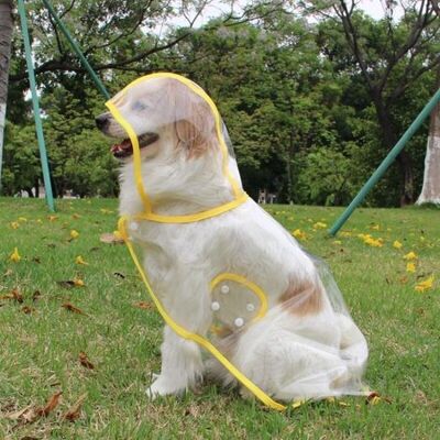 FANGMEDIA Manteau Imperméable Pour Chien Avec Capuche En Nylon Transparent - Pour Chiens De Petite À Moyenne Taille (l,jaune) - Publicité FANGMEDIA Manteau Imperméable Pour Chien Avec Capuche En Nylon Transparent - Pour Chiens De Petite À Moyenne Taille (l,jaune) - Publicité