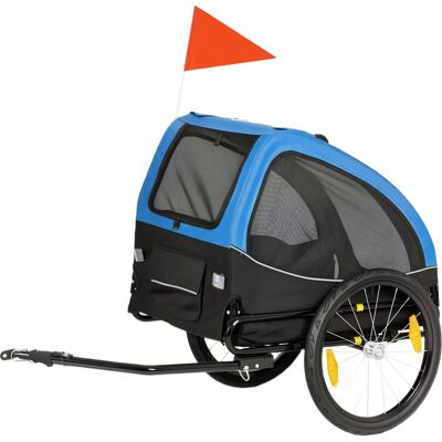 OEM Remorque Pliable Pour Chien Avec Réflecteurs, Fenêtre En Filet, Roues, Porte, Fanion De Sécurité Pour Chiens Jusqu'à 20 Kg, 138 X 70 X 89 Cm, Bleue - Publicité OEM Remorque Pliable Pour Chien Avec Réflecteurs, Fenêtre En Filet, Roues, Porte, Fanion De Sécurité Pour Chiens Jusqu'à 20 Kg, 138 X 70 X 89 Cm, Bleue - Publicité