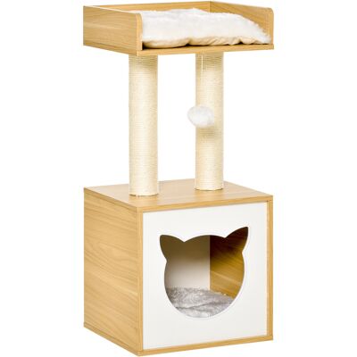 ARRIGONI Arbre À Chat Griffoir Pour Chat Arbre À Grimper Niche Maison Pour Chat Plate-forme Supérieure Balle Suspendue Hauteur 81 Cm - Publicité ARRIGONI Arbre À Chat Griffoir Pour Chat Arbre À Grimper Niche Maison Pour Chat Plate-forme Supérieure Balle Suspendue Hauteur 81 Cm - Publicité
