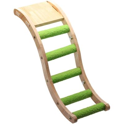 LISATR Échelle D'Escalade Interactive En Bois Naturel Pour Perroquets De Compagnie, Idéale Pour Faire Leurs Griffes - Publicité LISATR Échelle D'Escalade Interactive En Bois Naturel Pour Perroquets De Compagnie, Idéale Pour Faire Leurs Griffes - Publicité