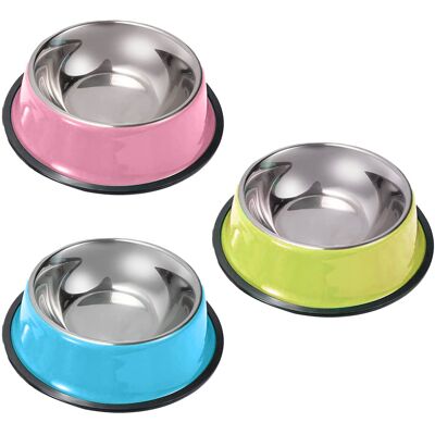 ALVIOR Bol Alimentaire Chat - Acier Inoxydable - Antidérapant - Pour Chats Chiots Animaux Petits - 3 Pièces - Publicité ALVIOR Bol Alimentaire Chat - Acier Inoxydable - Antidérapant - Pour Chats Chiots Animaux Petits - 3 Pièces - Publicité