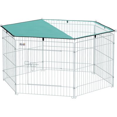 HEAT Parc Pour Chien, 6 Pièces Avec Toit, Modulable Et Pliable, Portable, 60 Cm De Haut, Avec Porte, Barrière Anti-chat, Pour Petits Chiens, Pour Une Utilisation Intérieure Et Extérieure, Argent, Vert - Publicité HEAT Parc Pour Chien, 6 Pièces Avec Toit, Modulable Et Pliable, Portable, 60 Cm De Haut, Avec Porte, Barrière Anti-chat, Pour Petits Chiens, Pour Une Utilisation Intérieure Et Extérieure, Argent, Vert - Publicité