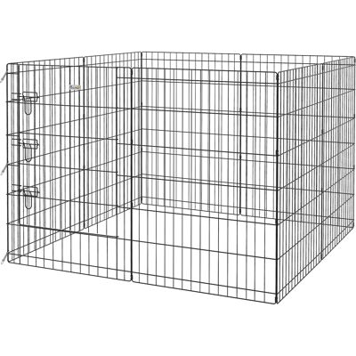 HEAT Parc Modulaire Pour Chiens, Lapins Et Rongeurs Enclos Pour Petits Animaux, Pour Une Utilisation Intérieure Et Extérieure, 61 X 91 Cm, Noir - Publicité HEAT Parc Modulaire Pour Chiens, Lapins Et Rongeurs Enclos Pour Petits Animaux, Pour Une Utilisation Intérieure Et Extérieure, 61 X 91 Cm, Noir - Publicité
