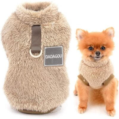 GRASSLIN 1 Pull Polaire Sherpa Col Roulé, Anneau D Pour Laisse, Vêtement Chaud Petit Chien Chat, Intérieur Extérieur - Publicité GRASSLIN 1 Pull Polaire Sherpa Col Roulé, Anneau D Pour Laisse, Vêtement Chaud Petit Chien Chat, Intérieur Extérieur - Publicité