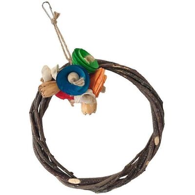 RDTD Balançoire Pour Oiseaux En Bois Naturel, Support De Balançoire Durable En Branches, Perchoirs Et Bâtonnets À Mâcher - Publicité RDTD Balançoire Pour Oiseaux En Bois Naturel, Support De Balançoire Durable En Branches, Perchoirs Et Bâtonnets À Mâcher - Publicité